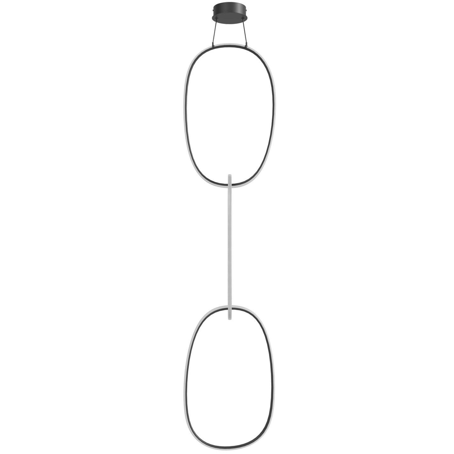 Circa Modern Black 3 Ring LED Pendant Light