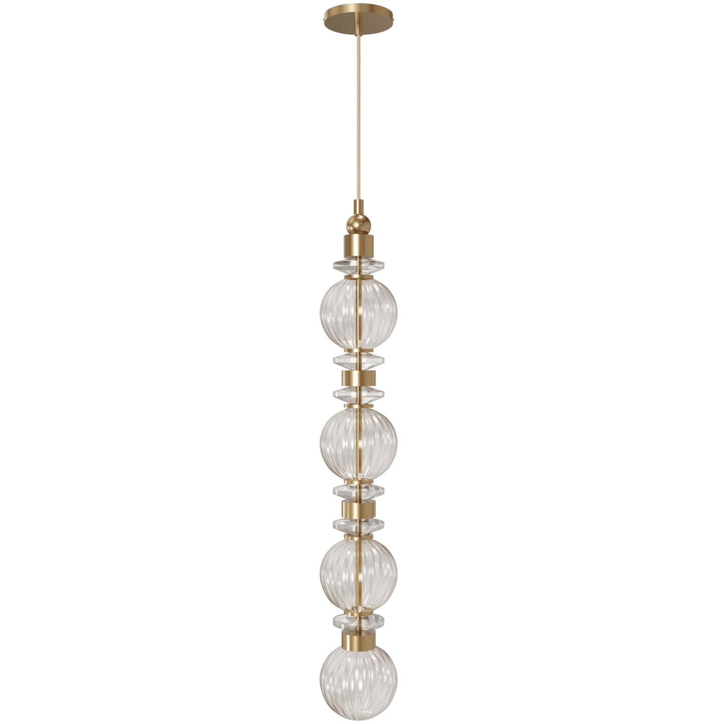 Avra 35" Traditional Aged Brass LED Pendant Light