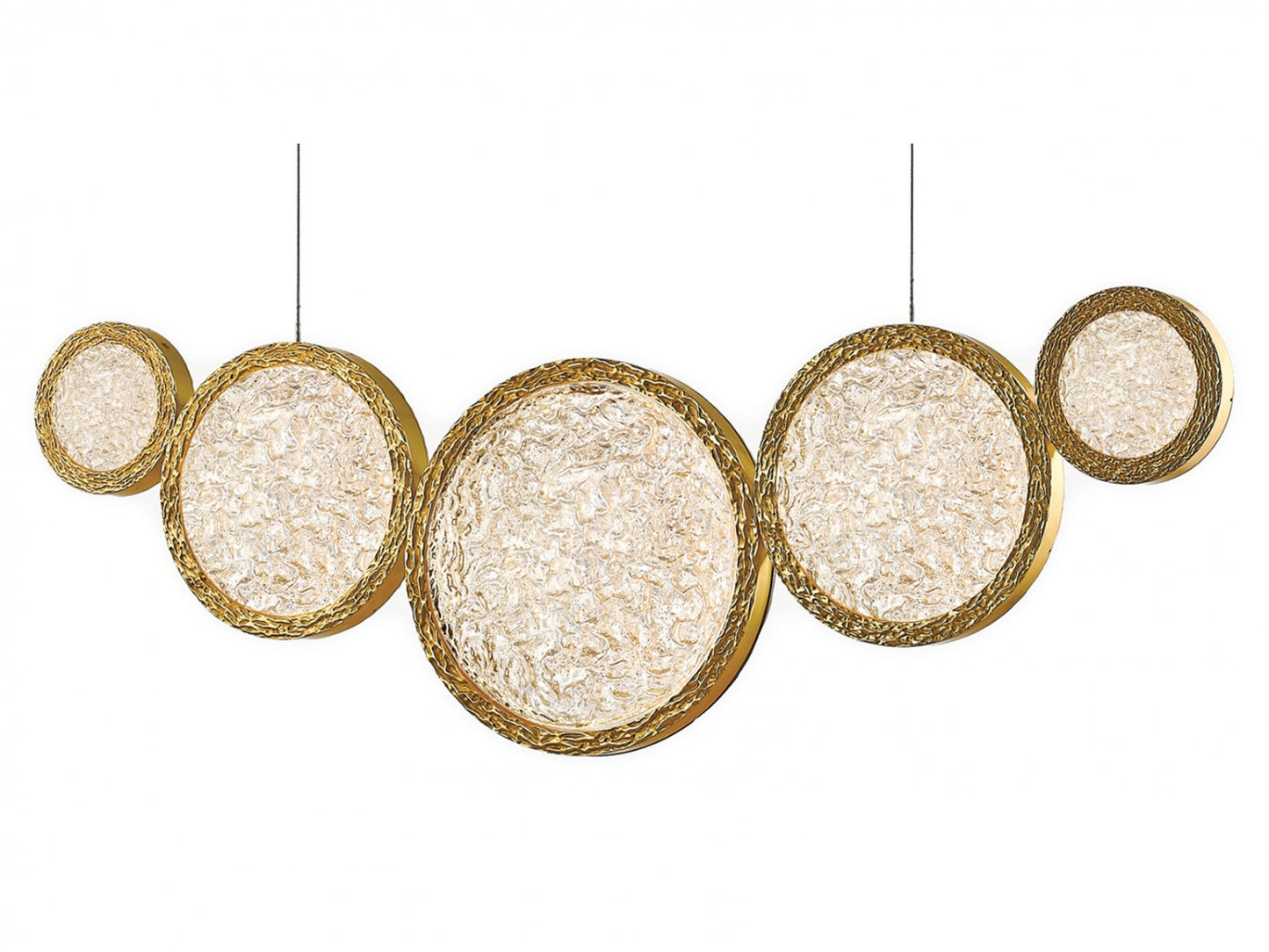 Bottega 5-Light Polished Brass Round Ring Chandelier