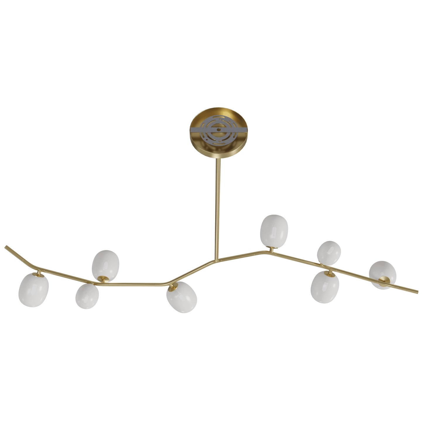Delilah 9-Light Matte Black Clear Globe Linear Chandelier