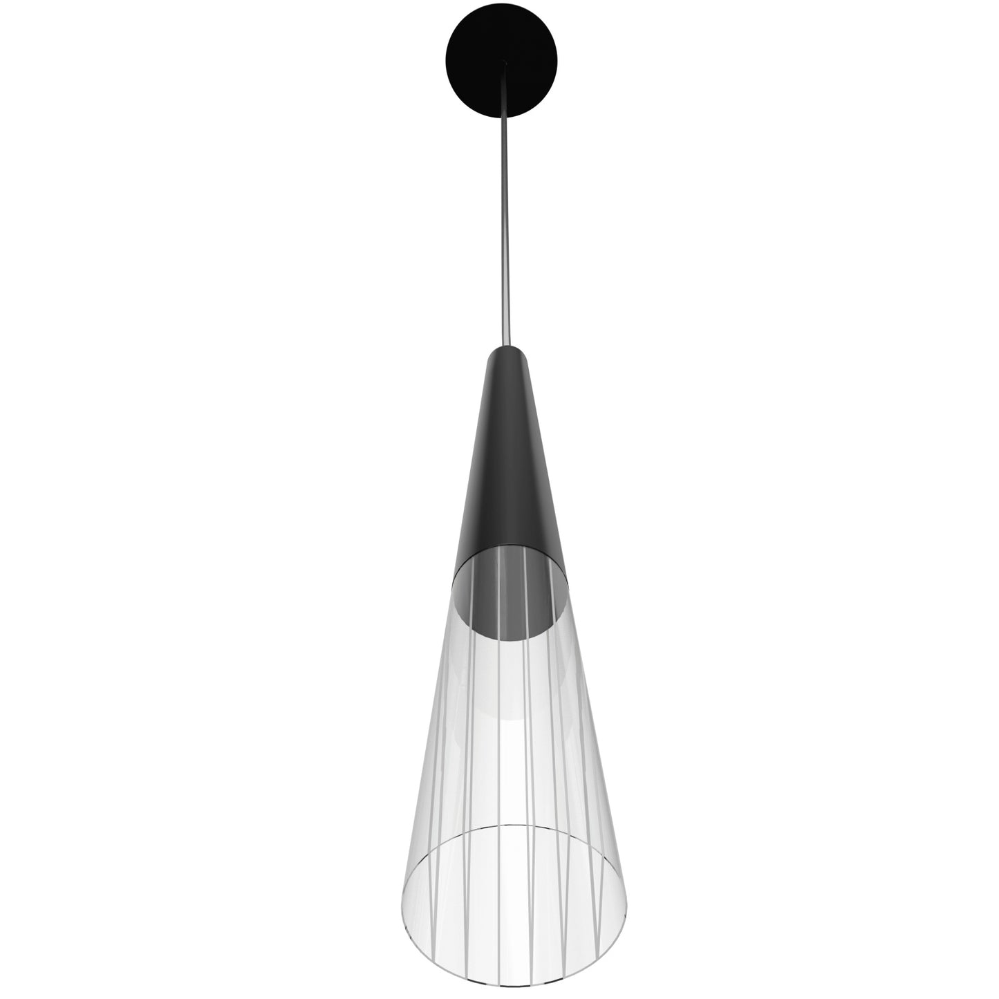 Encino 1-Light Crystal and Gun Metal Pendant Light