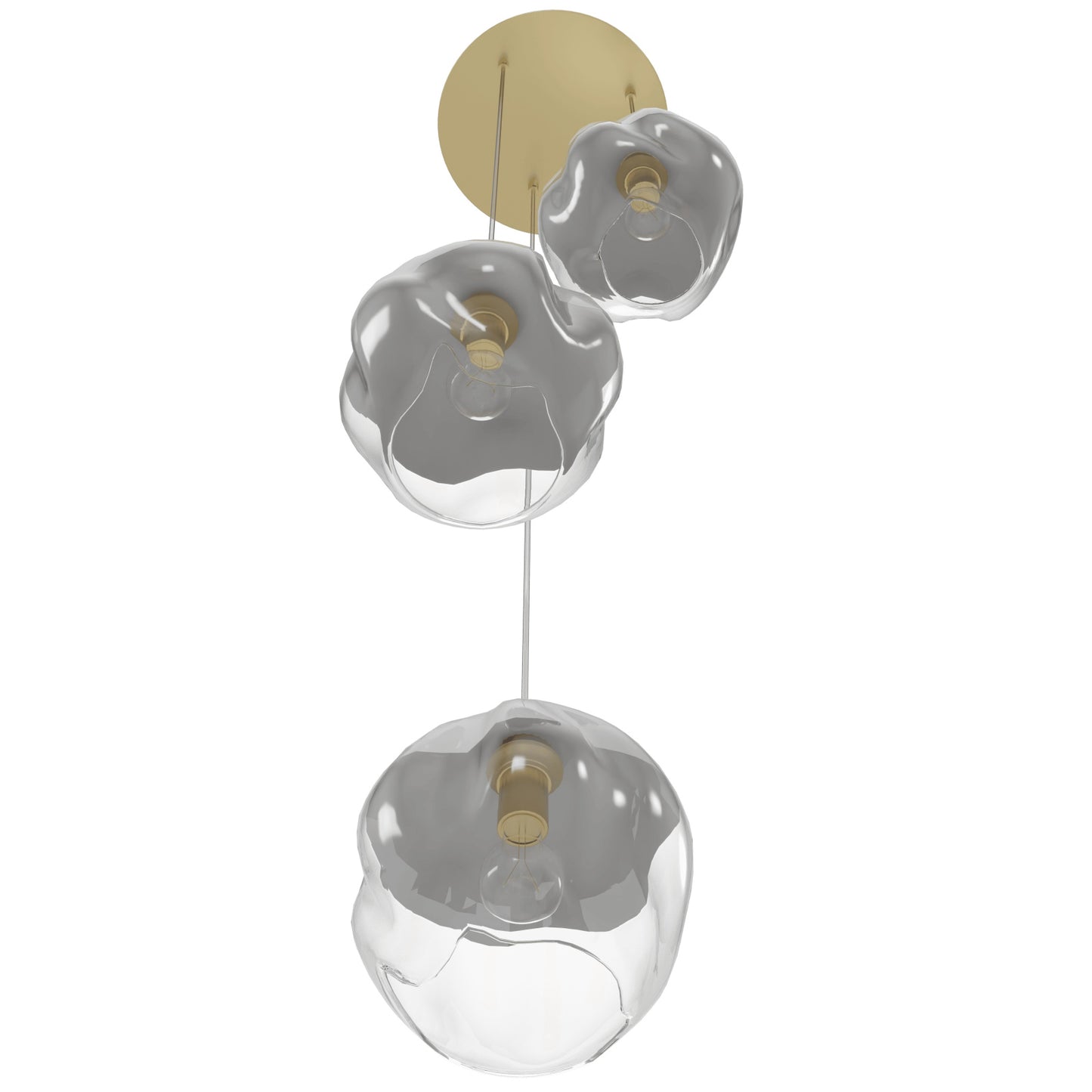 Sonoma Ave 3-Light White & Clear Globe Pendant Light