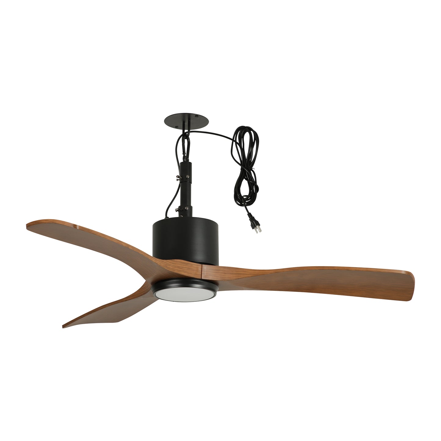 42" Indoor/Outdoor Black Plug-In Ceiling Fan with LED Light