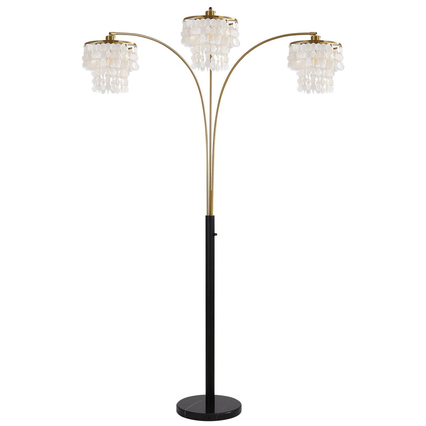 Brio 90" 3-Light Modern Gold Arc Floor Lamp