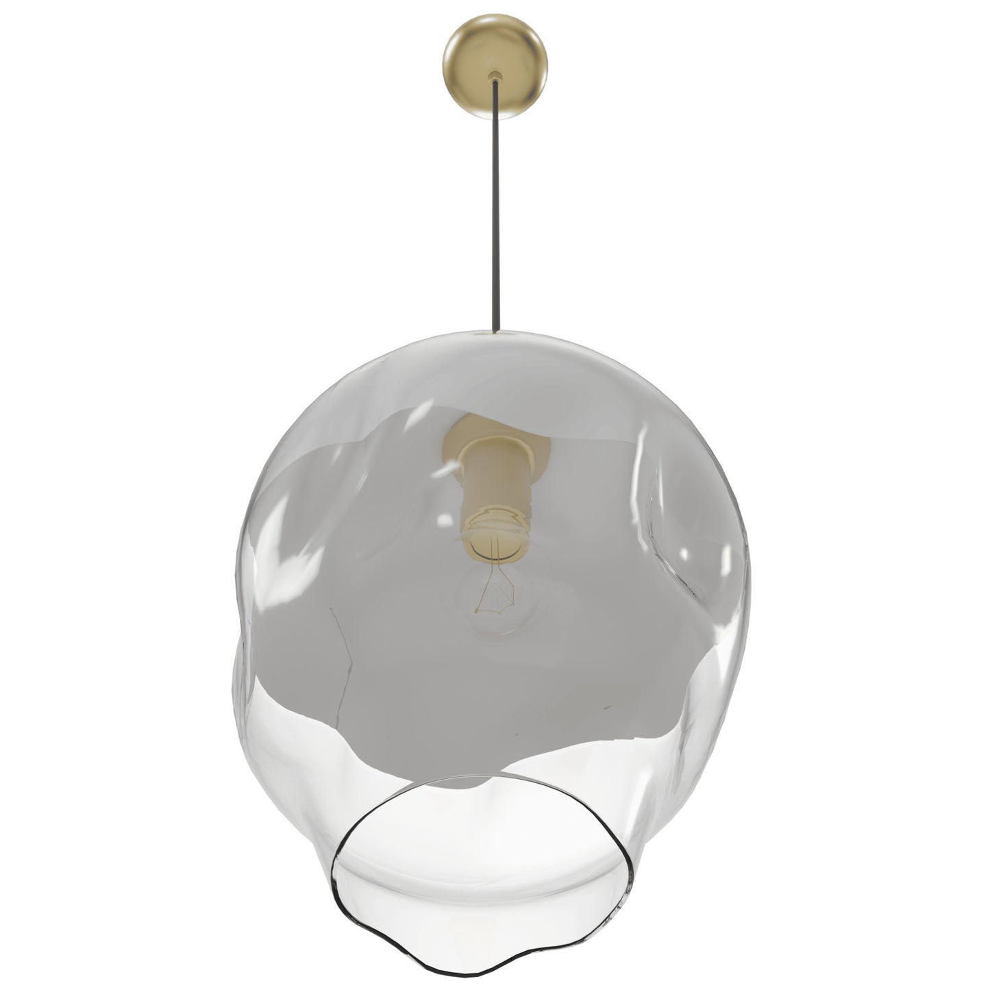Sonoma Ave 1-Light 9.8" White & Clear Globe Pendant Light