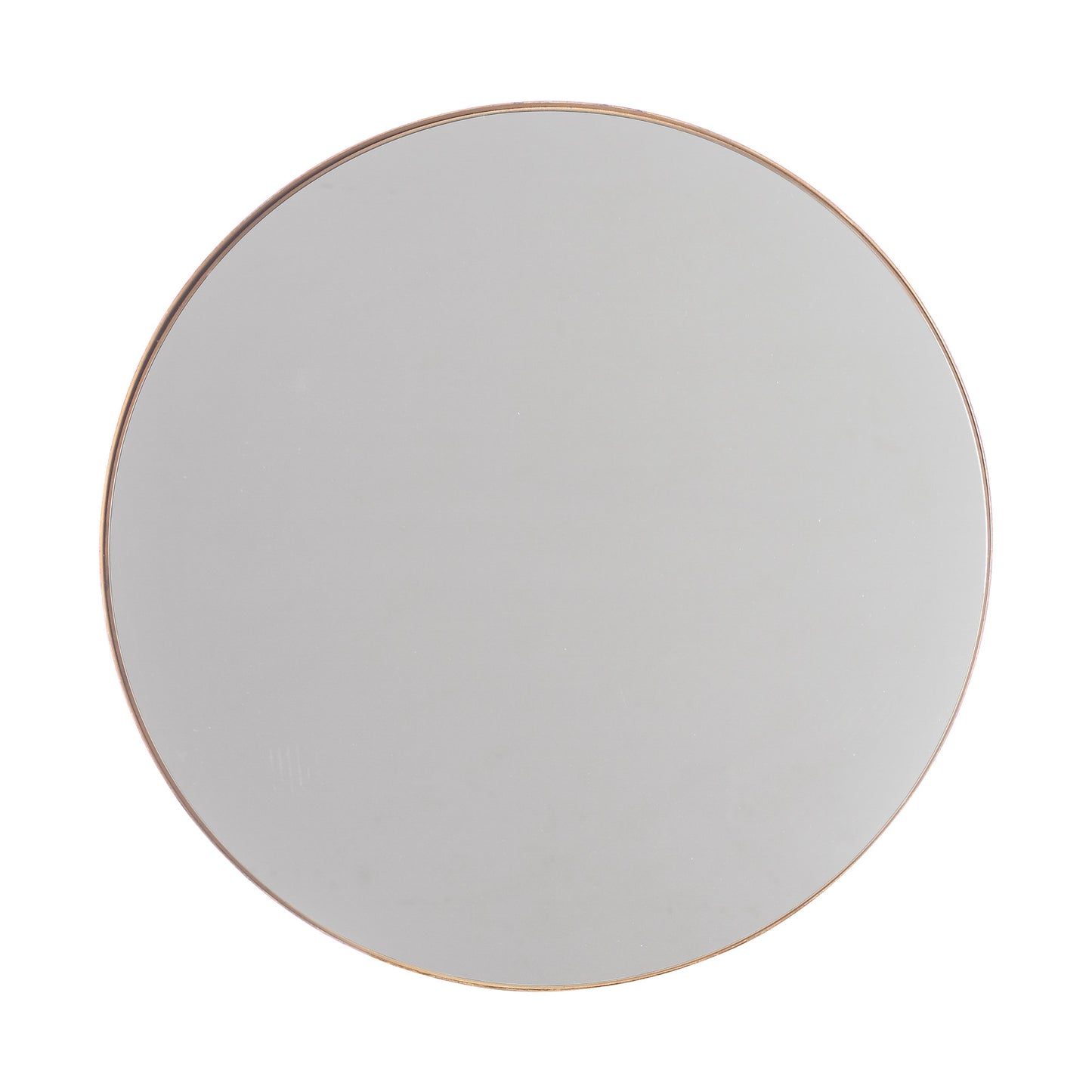 Golden Modern 30" Round Framed Wall Mirror