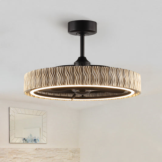 29" Farmhouse Fandelier Ceiling Fan with LED Light