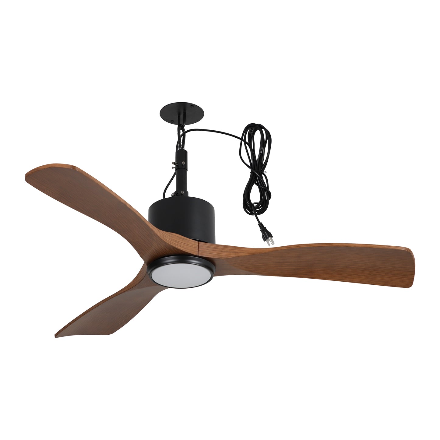 42" Indoor/Outdoor Black Plug-In Ceiling Fan with LED Light
