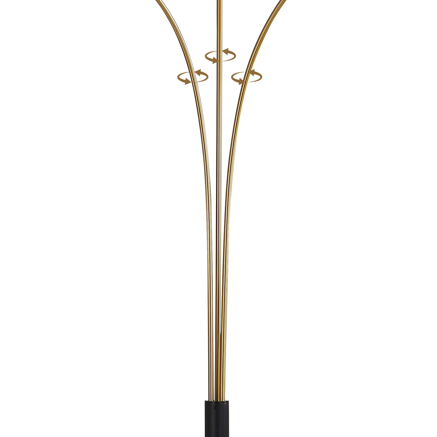 Brio 90" 3-Light Modern Gold Arc Floor Lamp