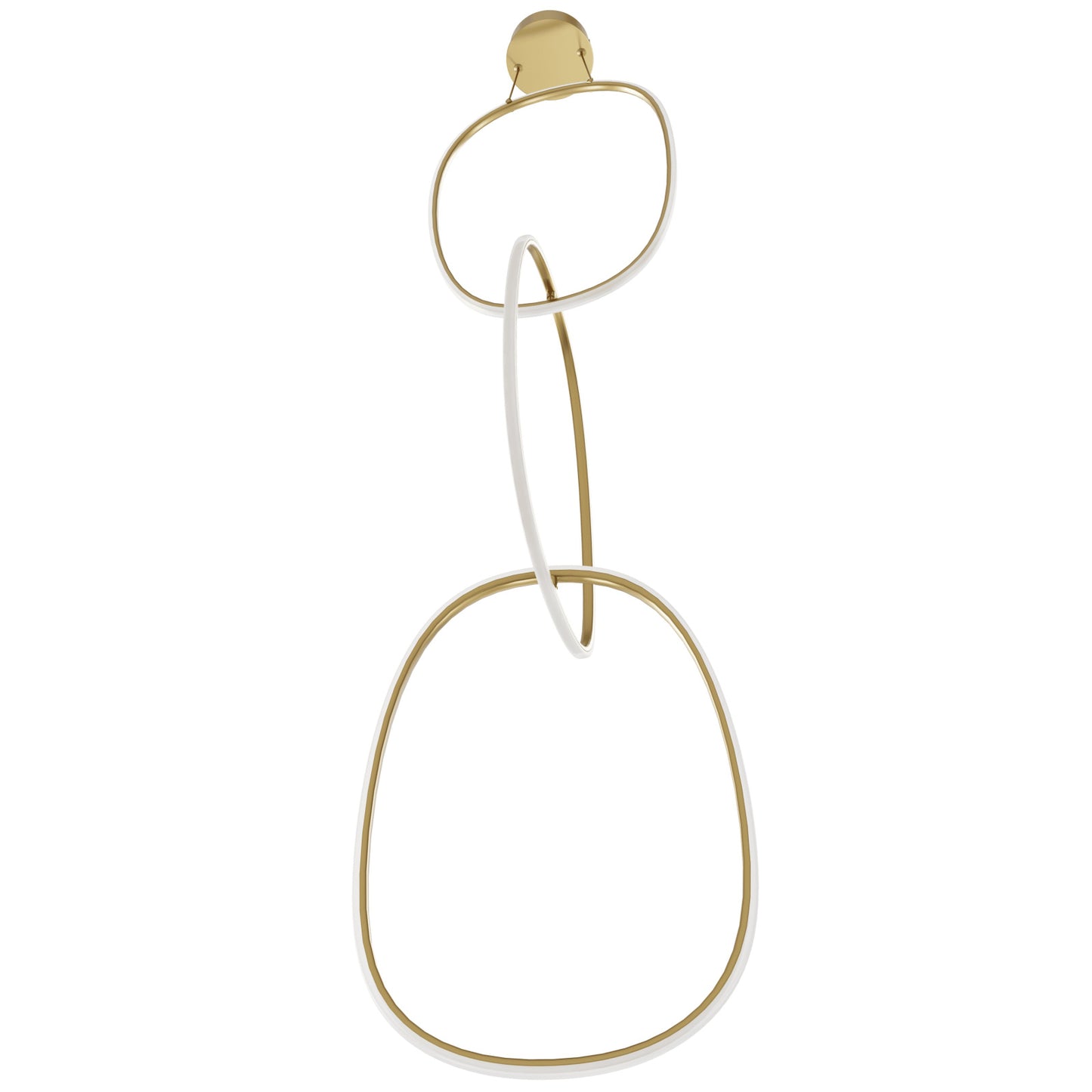 Circa Modern Gold 3 Ring LED Pendant Light
