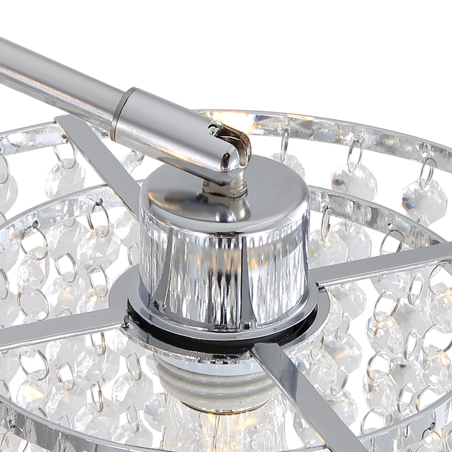 Brio 90" 3-Light Modern Crystal Arc Floor Lamp