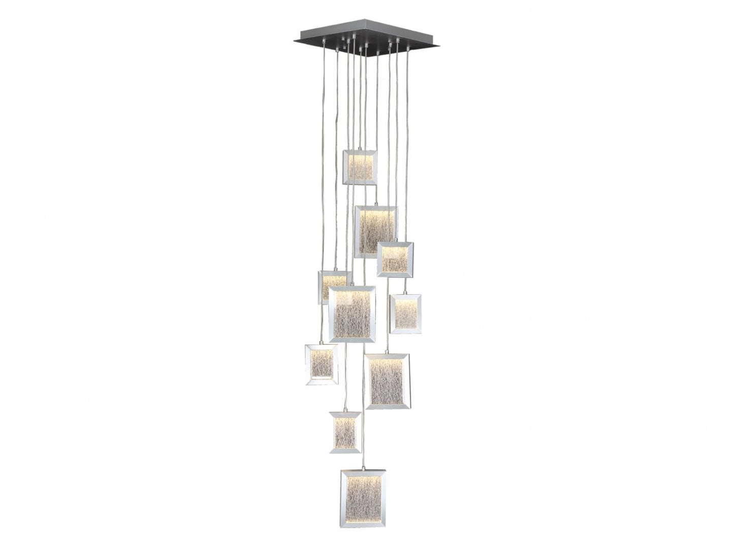 Brentwood 10-Light Brushed Aluminum Pendant Light