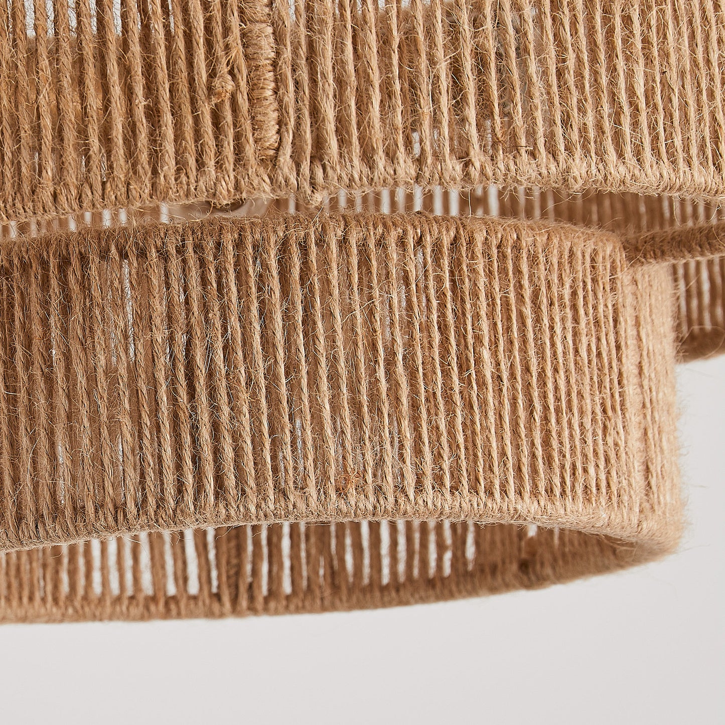 3-Light Coastal Jute Semi-Flush Mount Ceiling Light