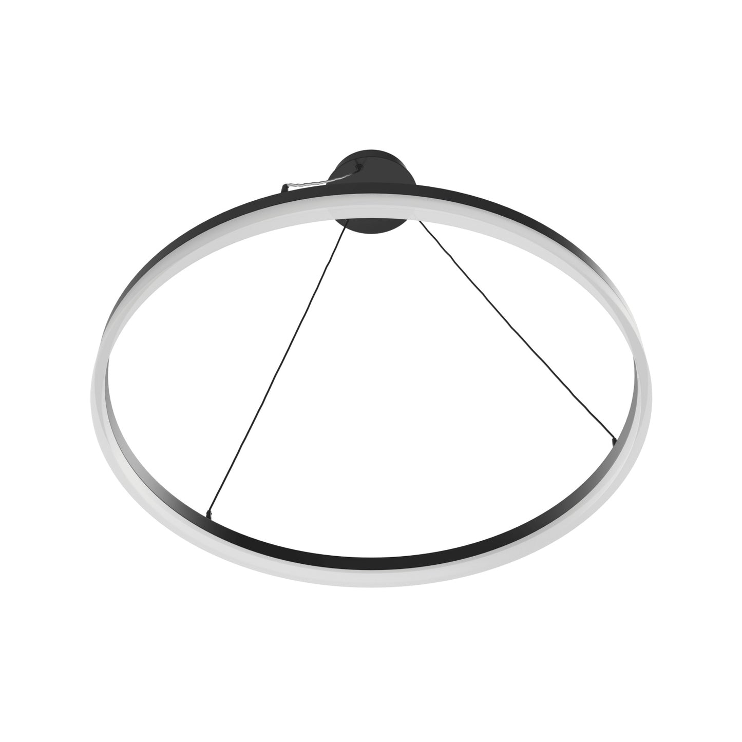 Circa 31" Modern Black Ring LED Pendant Light