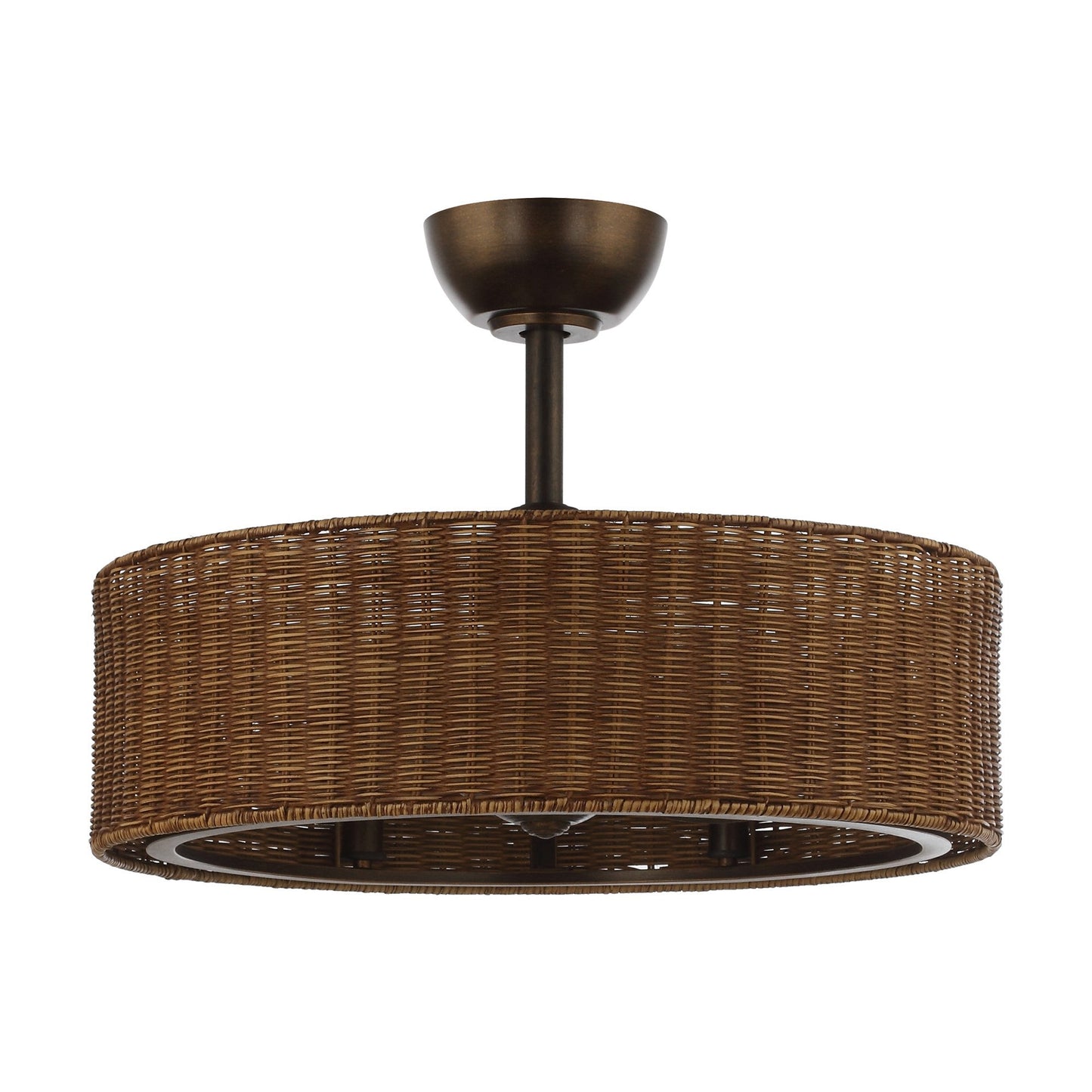 24" 3-Blade 6-Light Woven Farmhouse Ceiling Fan with Light