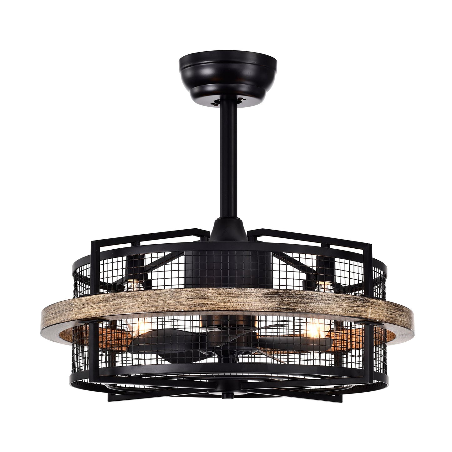20" 5-Blade 4-Light Fandelier Ceiling Fan with Light