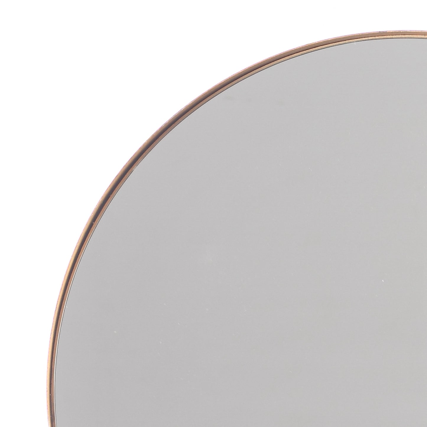 Golden Modern 30" Round Framed Wall Mirror