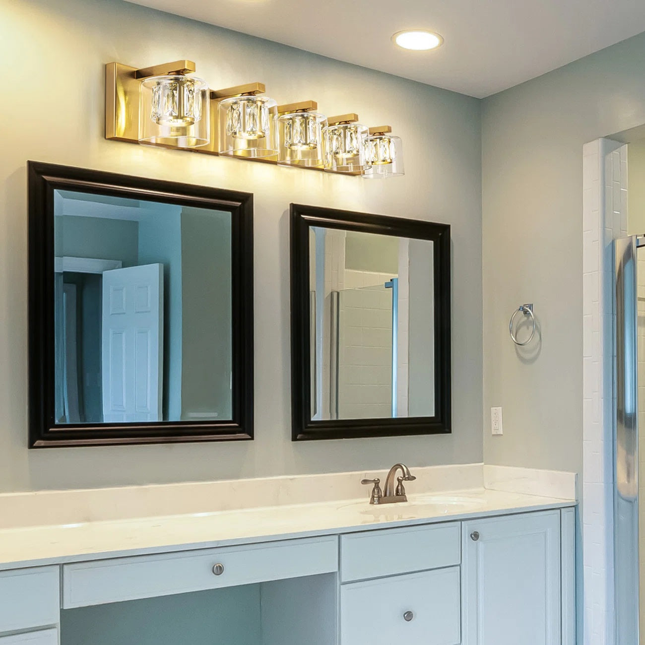 Kolt Gold Traditional 5-Light Bathroom Vanity Light