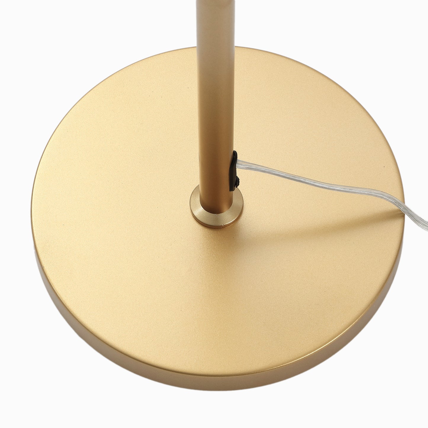 69" Brass Floor Lamp 3-Light – Modern Globe Standing Lamp with Clear Glass Shades