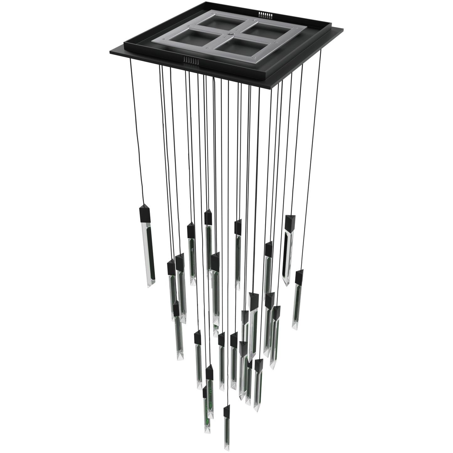 Alpine 31-Light Light Black Jade Glass Pendant Light