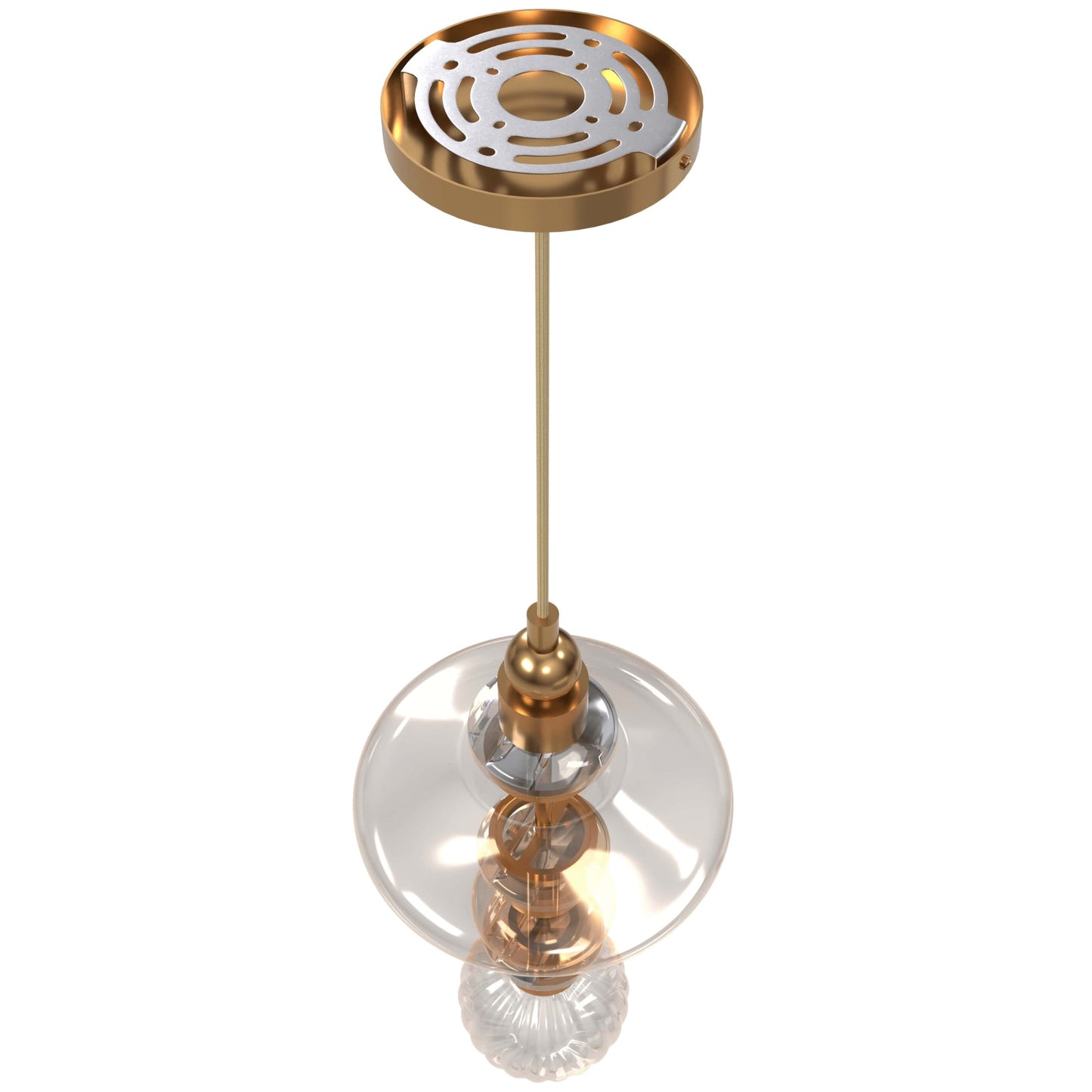 Avra 20" Traditional Aged Brass LED Pendant Light