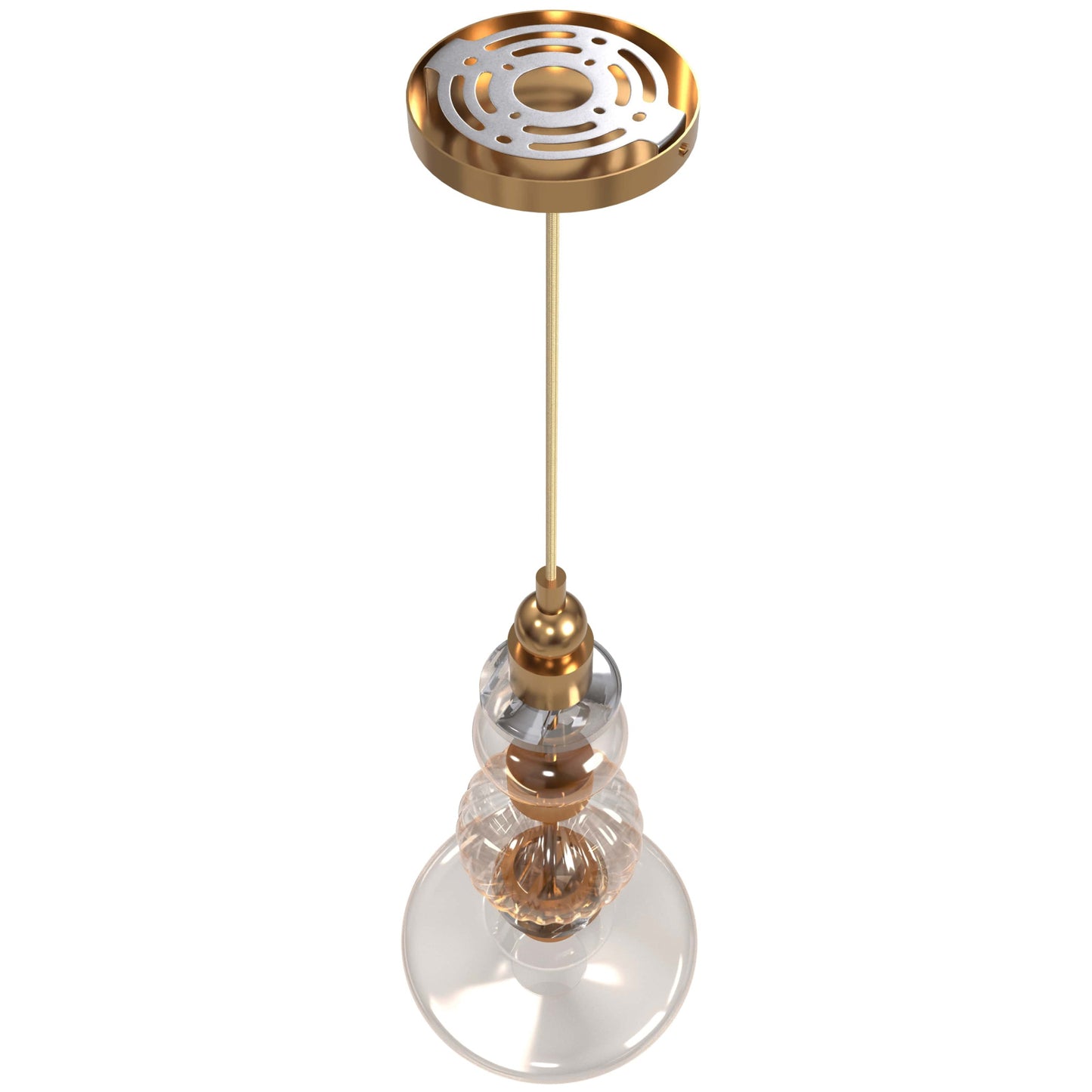 Avra 20" Traditional Aged Brass LED Pendant Light