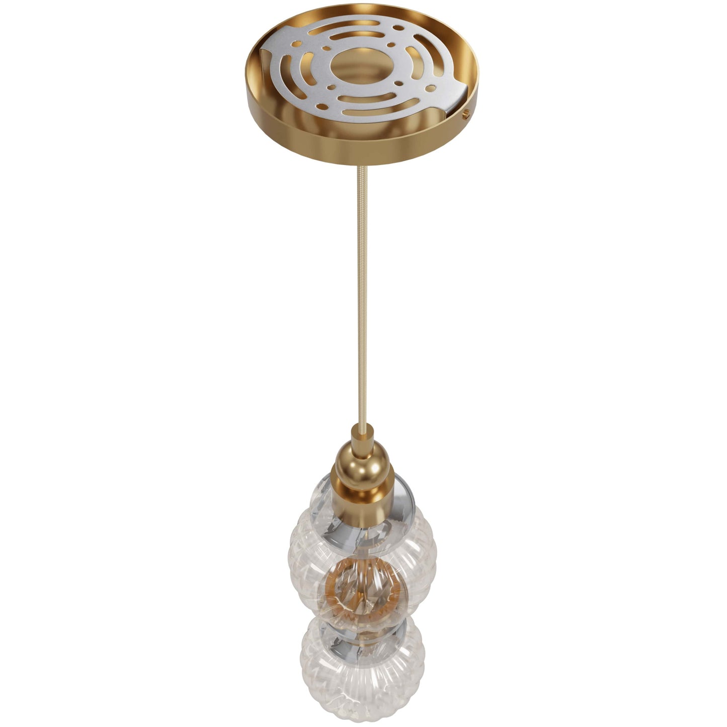 Avra 18" Traditional Aged Brass LED Pendant Light