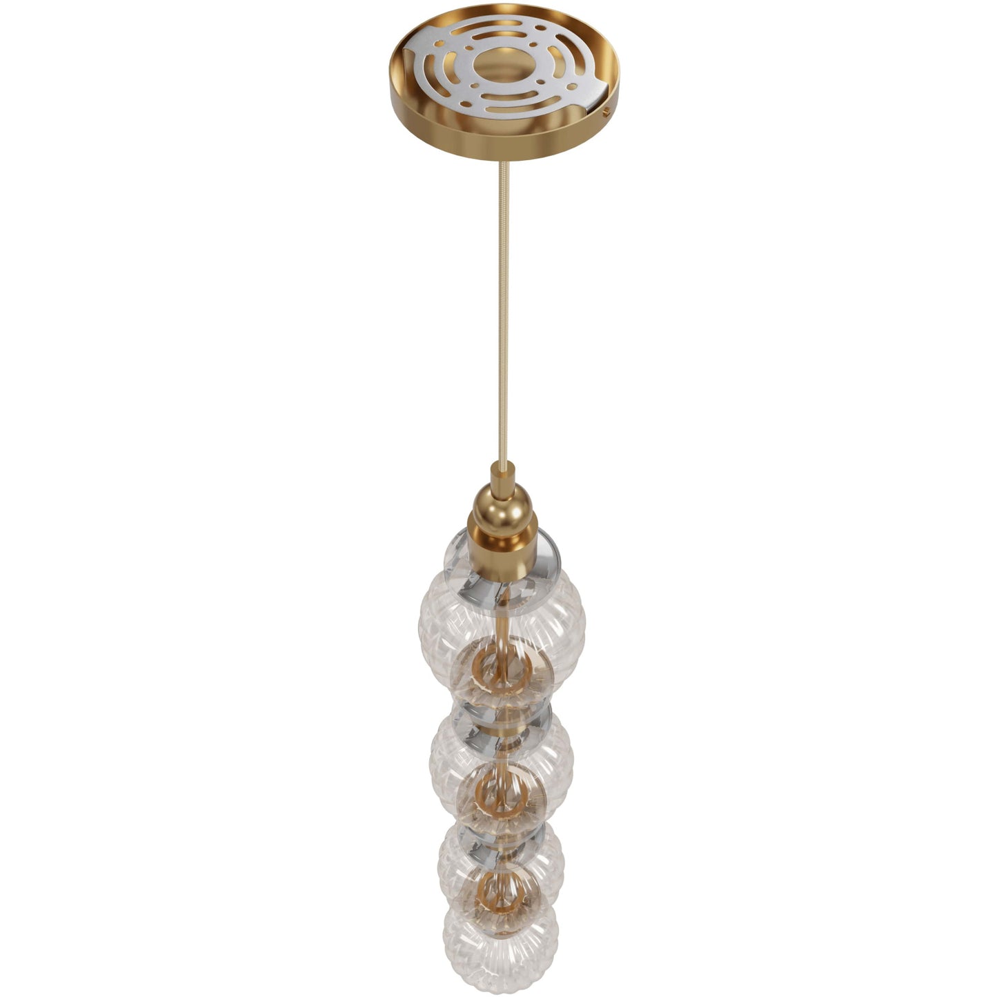 Avra 35" Traditional Aged Brass LED Pendant Light