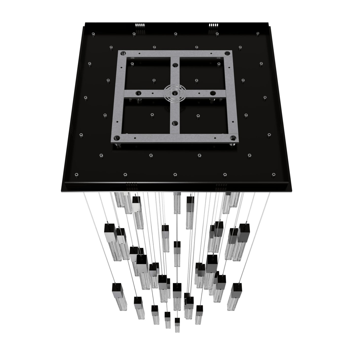 Boa 41-Light LED Dark Bronze Studded Glass Pendant Light