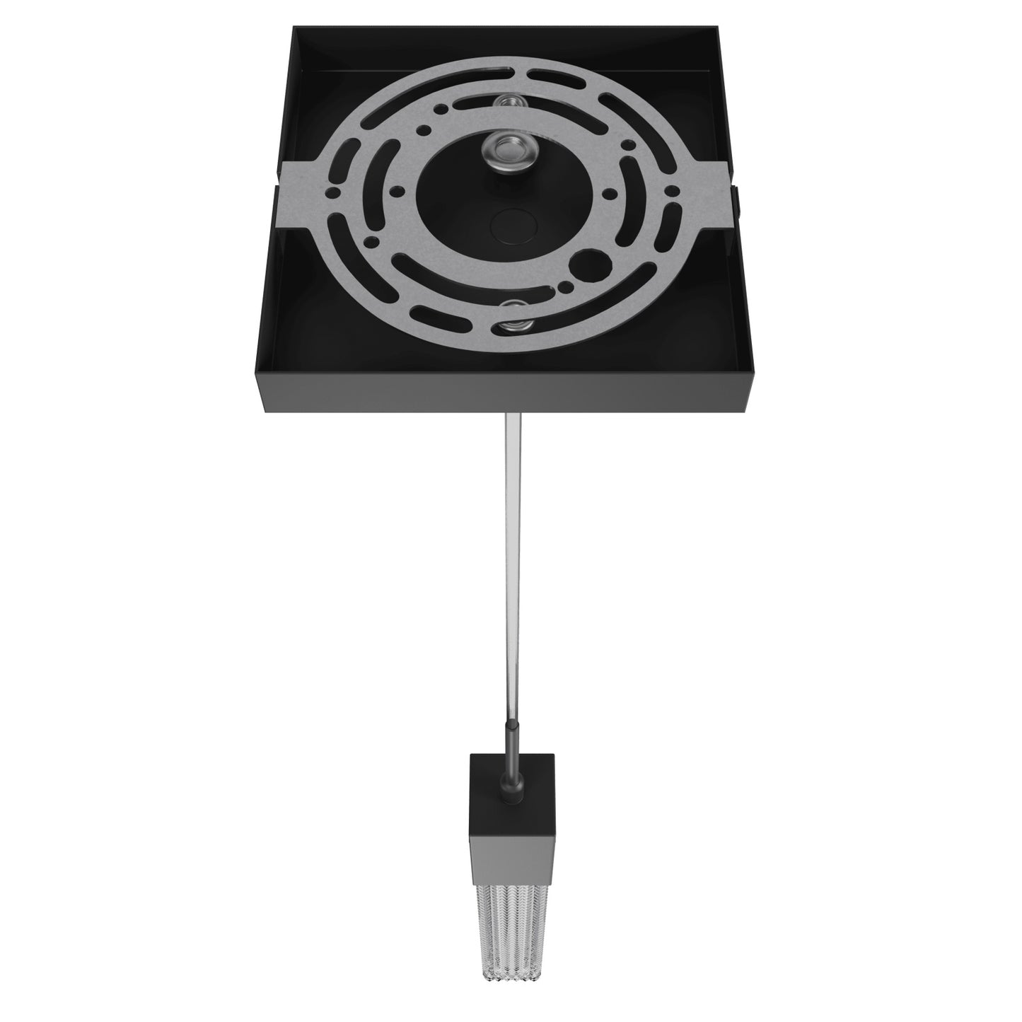 Boa 1-Light LED Matte Black Studded Glass Pendant Light