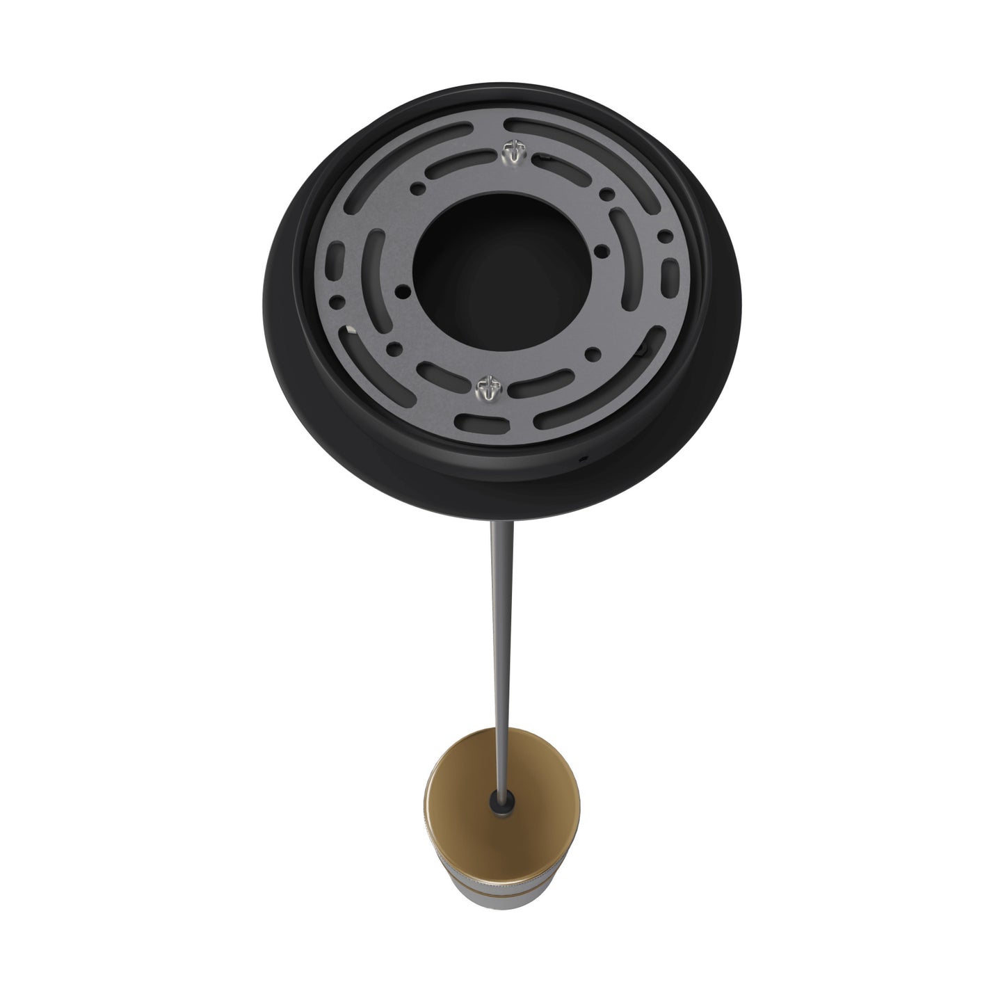 Cicada 1-Light Knurled Dark Grey With Brass Pendant Light