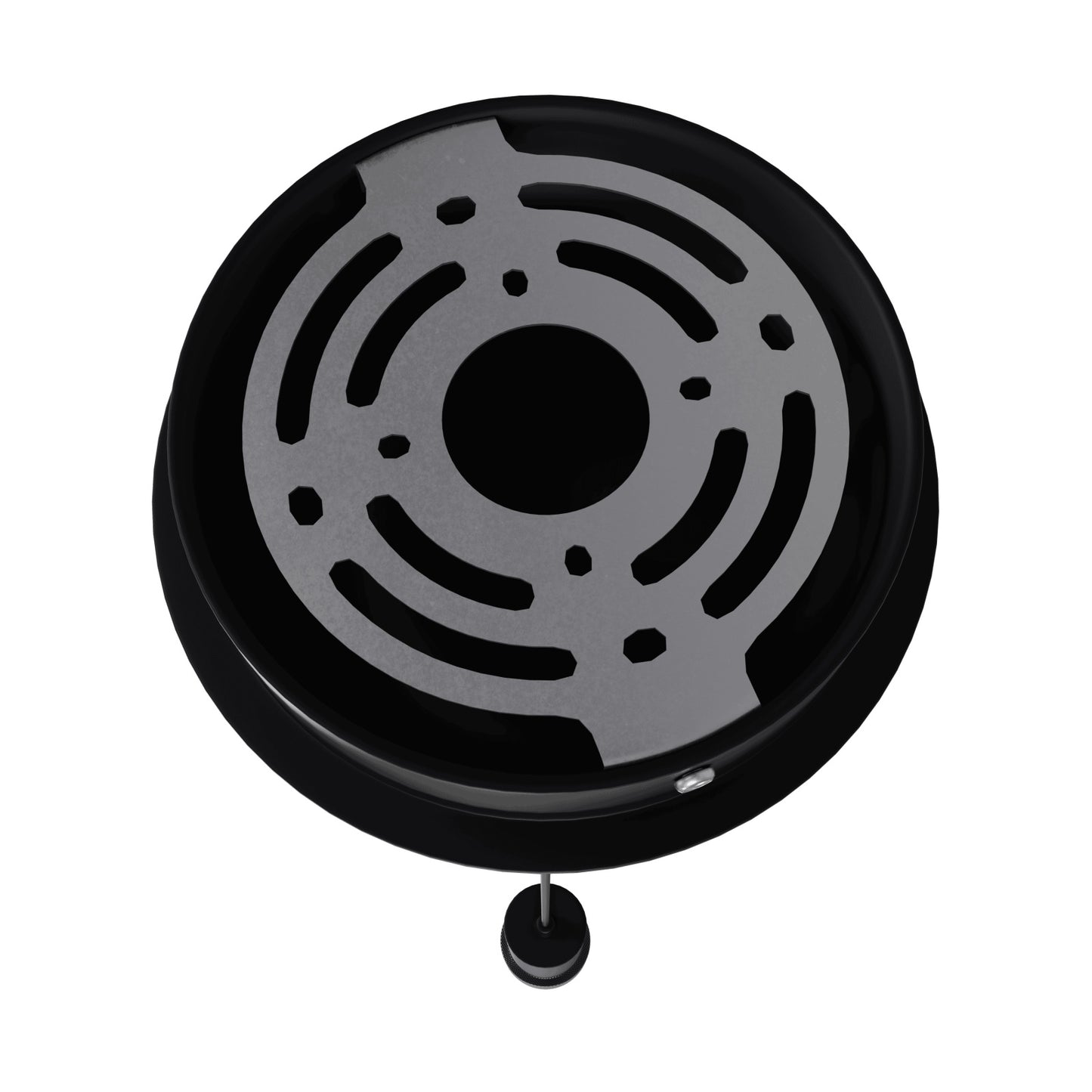 Cicada 1-Light Black With Knurled Black Pendant Light