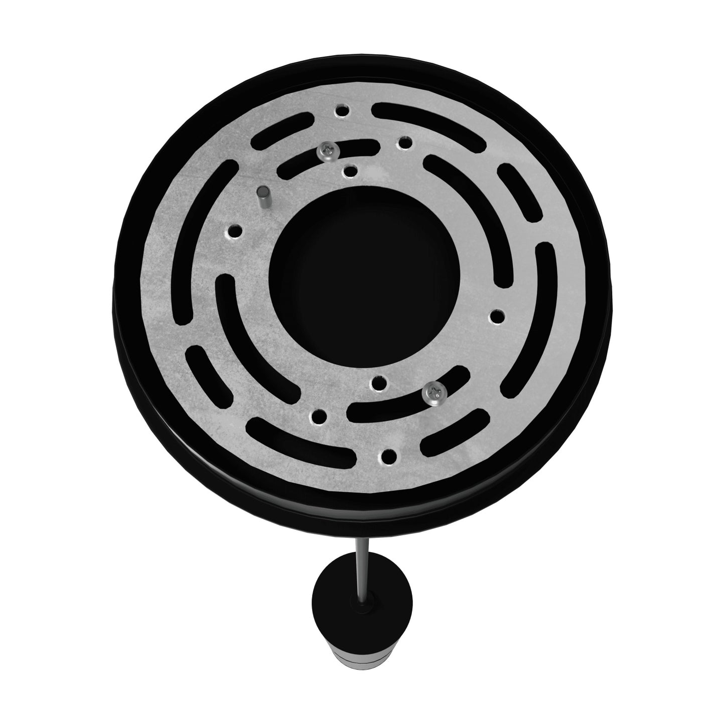 Cicada 1-Light Knurled Dark Grey With Black Pendant Light
