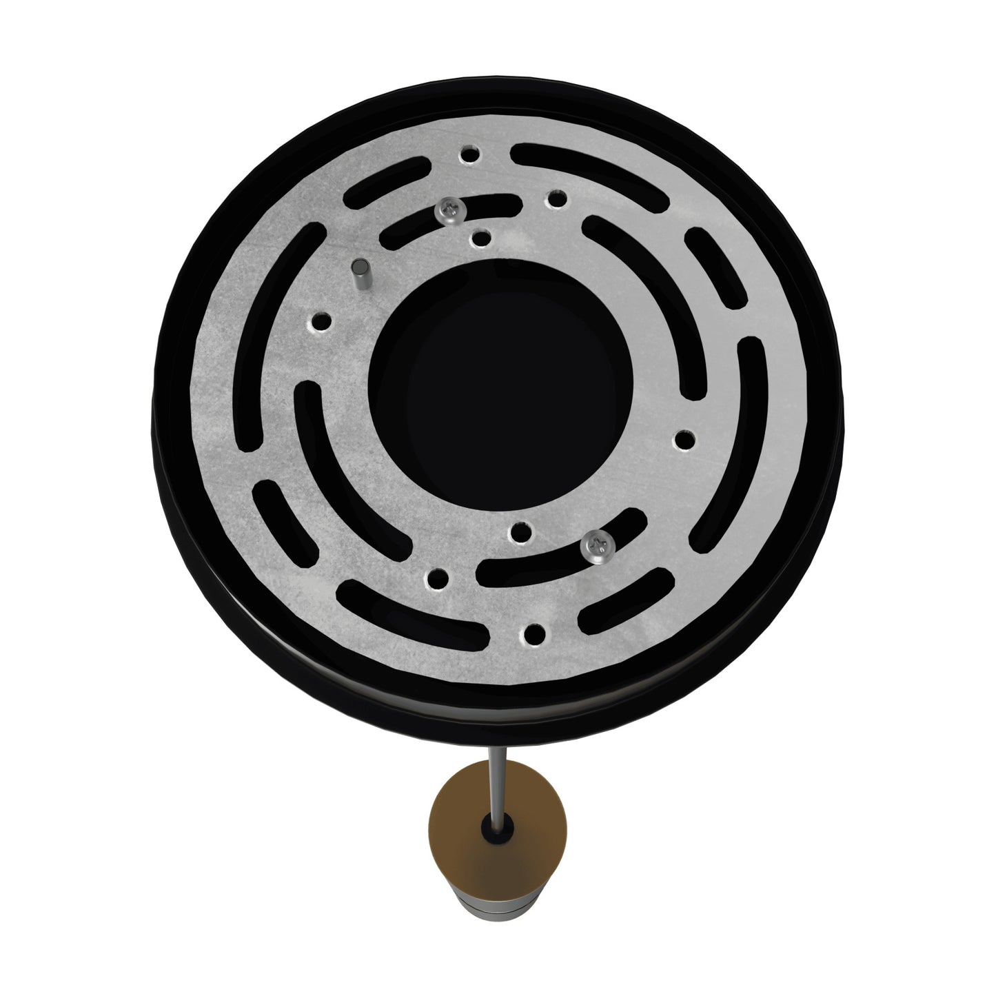 Cicada 1-Light Black With Knurled Brass Pendant Light
