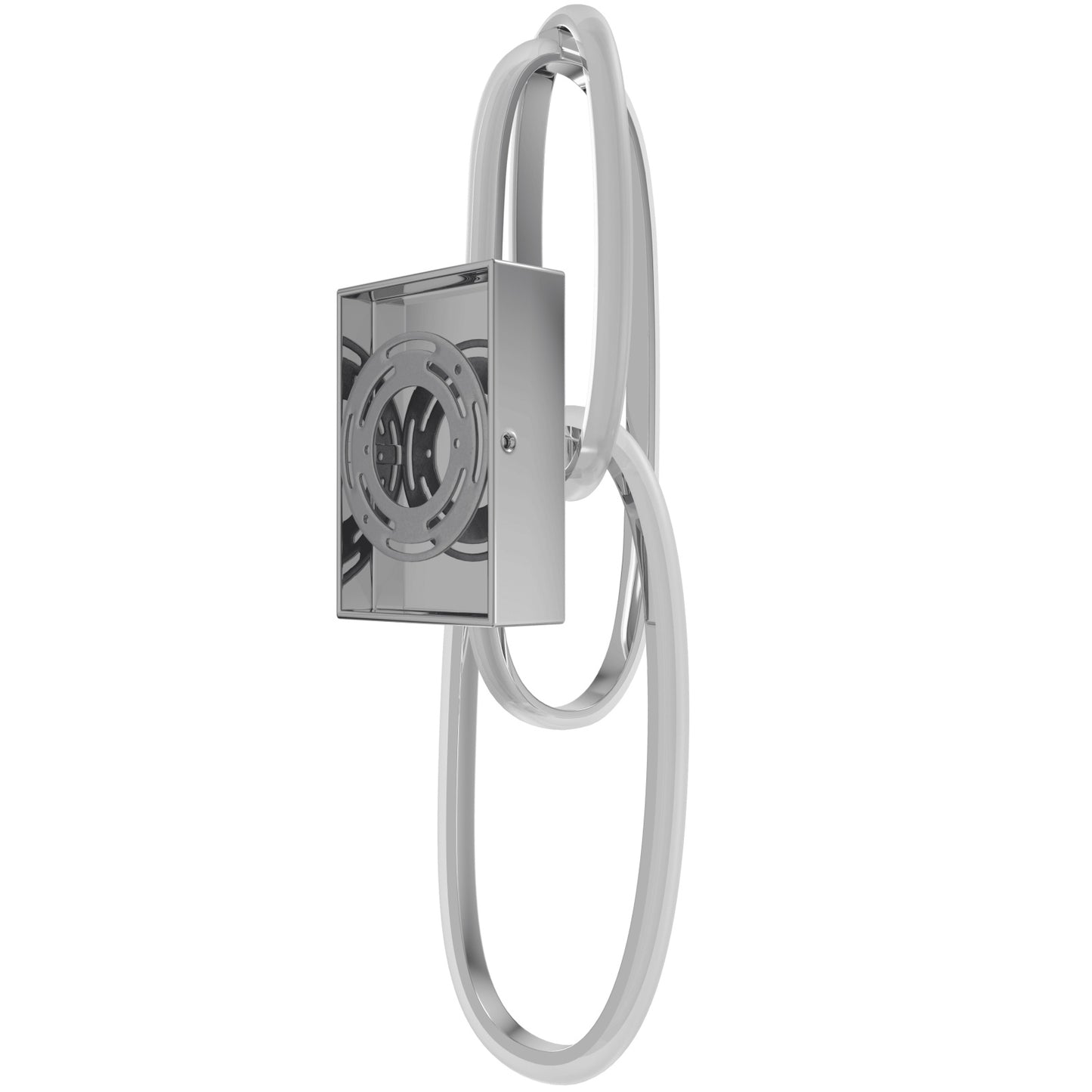 Circa Modern Chrome Looping 2 Ring LED Wall Sconce