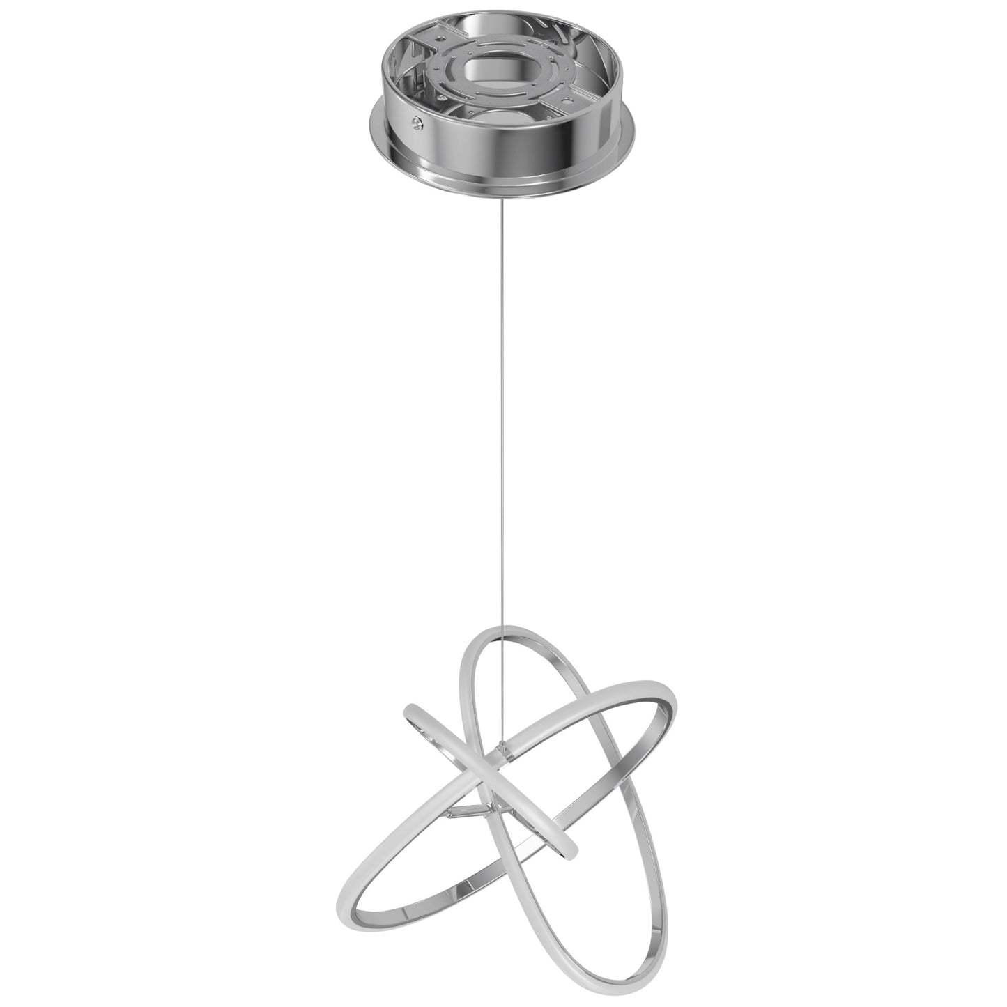 Circa Modern Chrome Looping Round LED Pendant Light