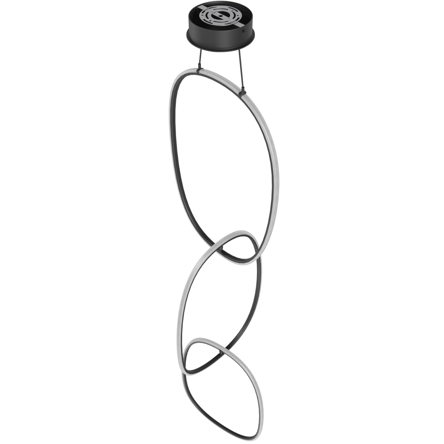 Circa Modern Black 3 Ring LED Pendant Light