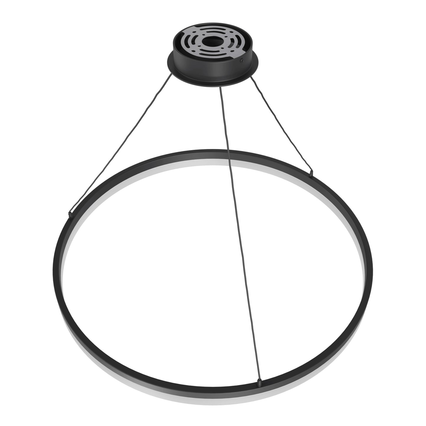 Circa 31" Modern Black Ring LED Pendant Light