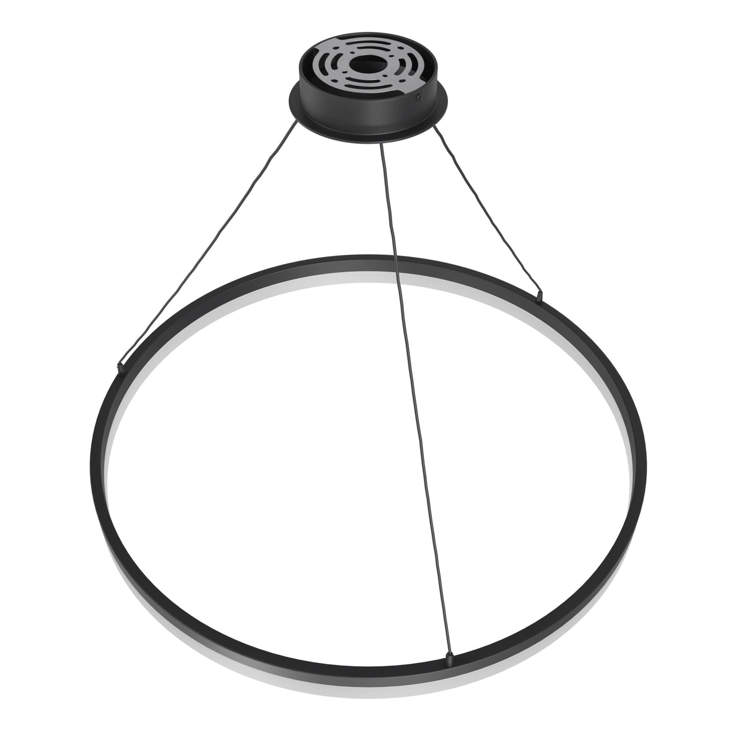 Circa 39" Modern Black Ring LED Pendant Light