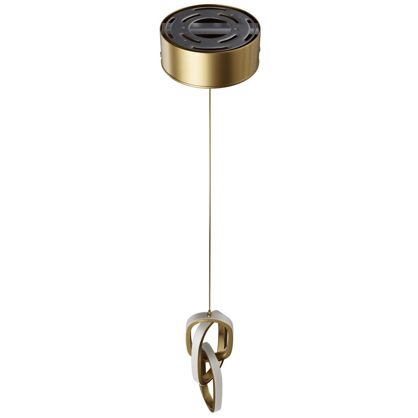 Circa Modern Gold Looping 3 Ring LED Pendant Light