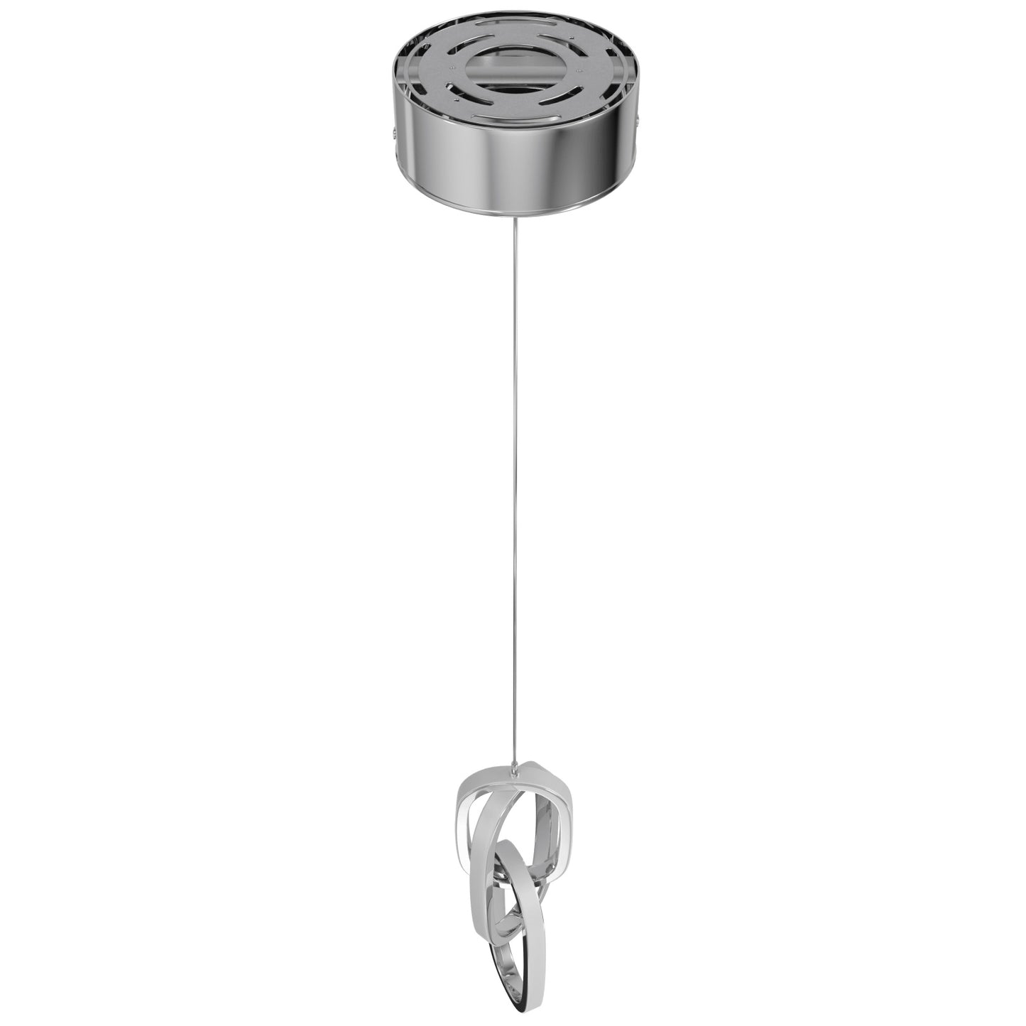 Circa Modern Chrome Looping 3 Ring LED Pendant Light