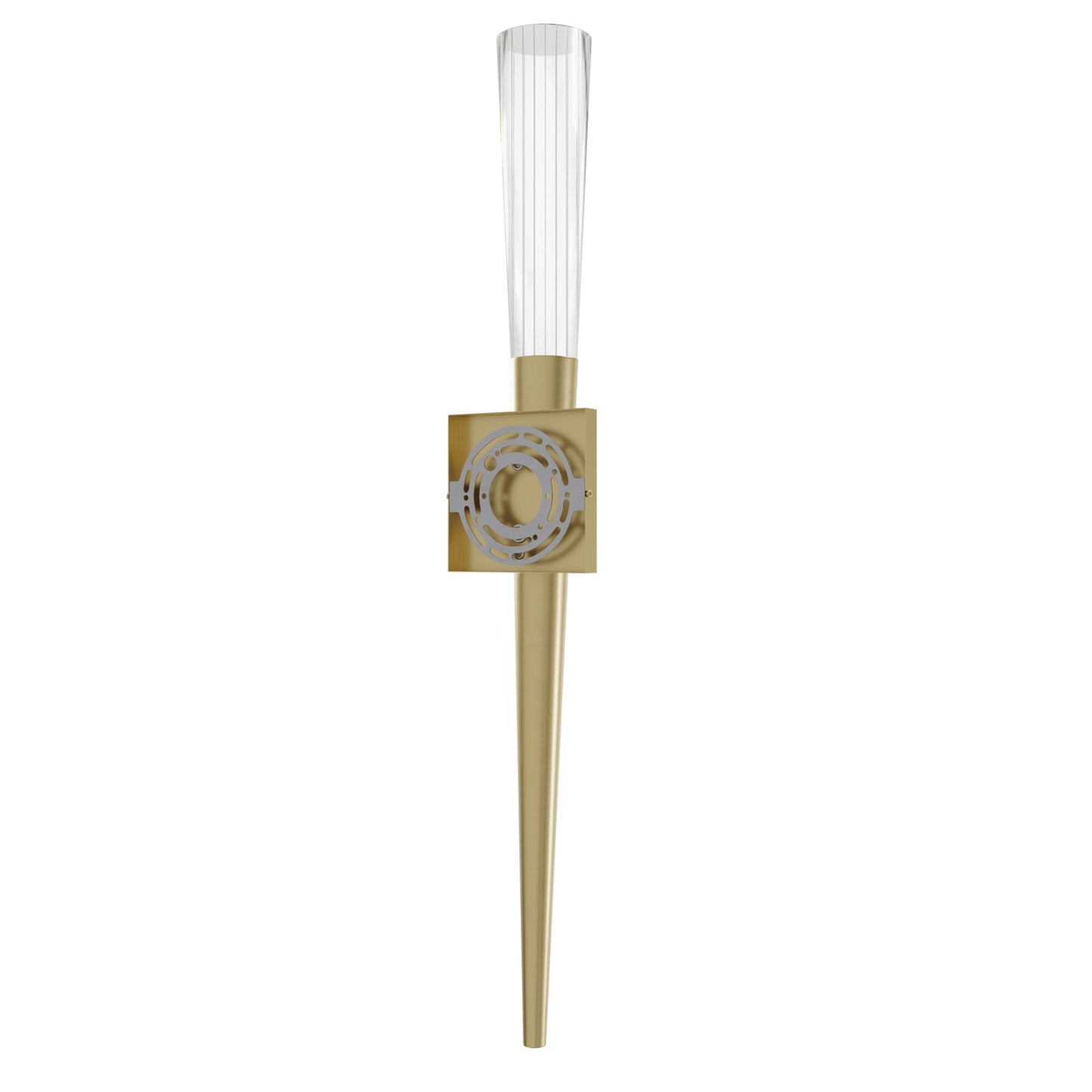 Encino 1-Light Crystal and Brushed Brass Wall Sconce