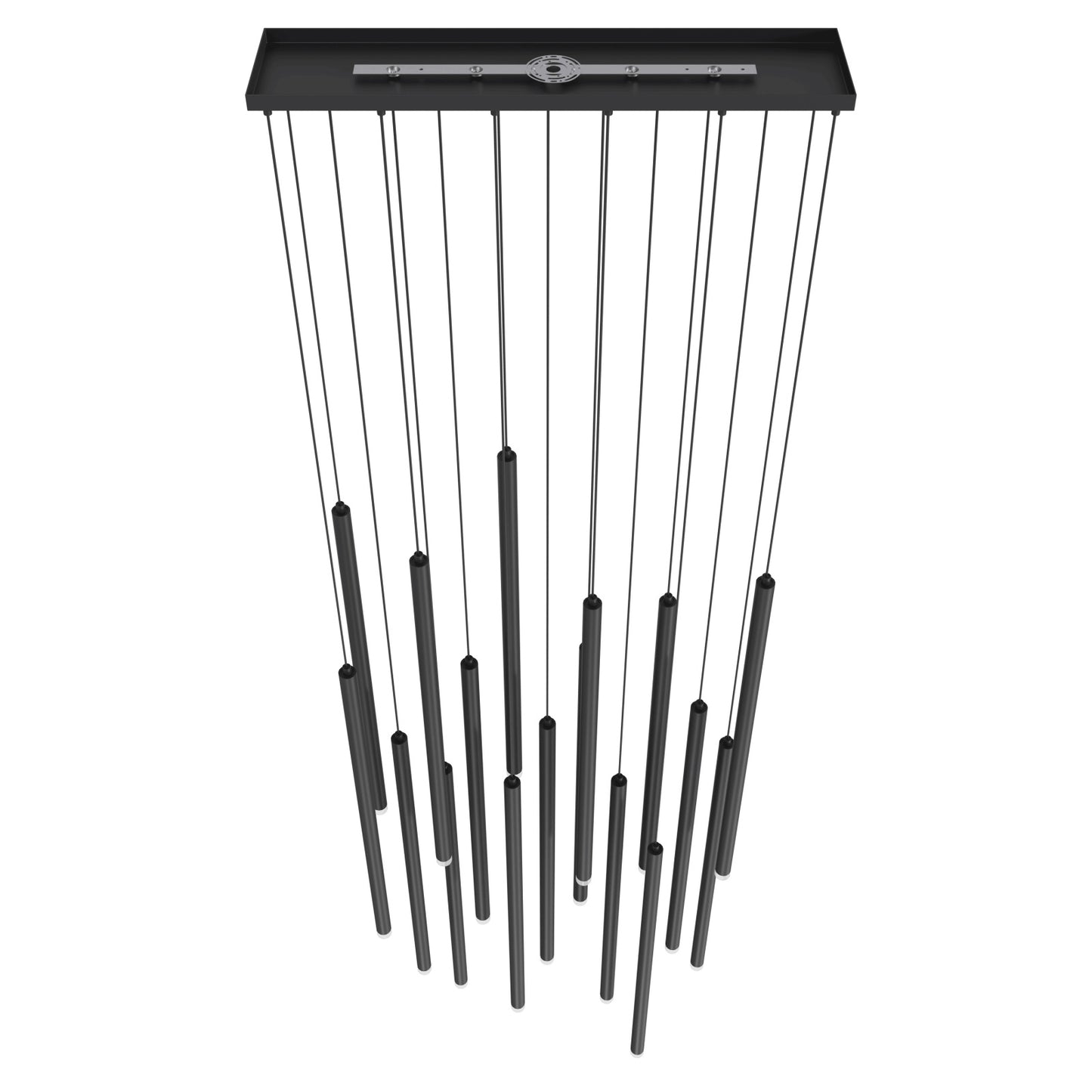 Filmore Ave 17-Light Modern Matte Black Linear Pendant Light