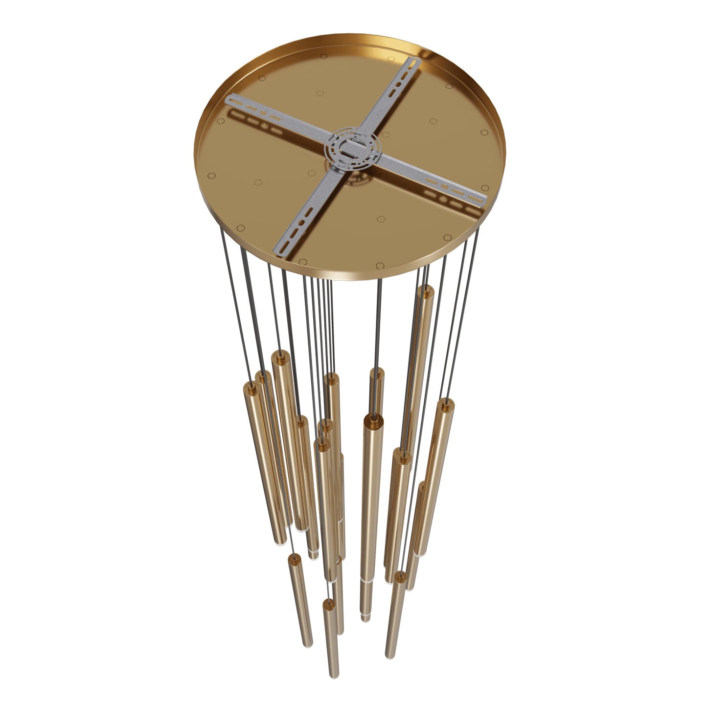 Filmore Ave 25-Light Modern Aged Brass Pendant Light