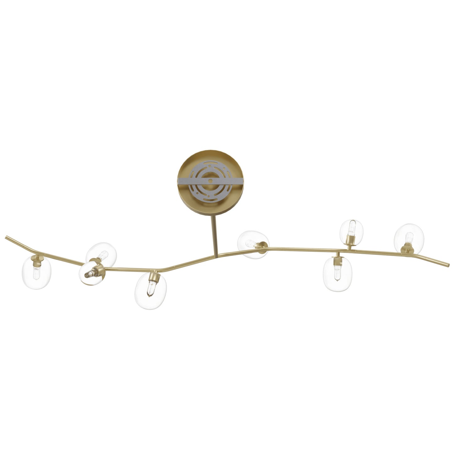 Hampton 8-Light Brushed Brass with Clear Glass Chandelier