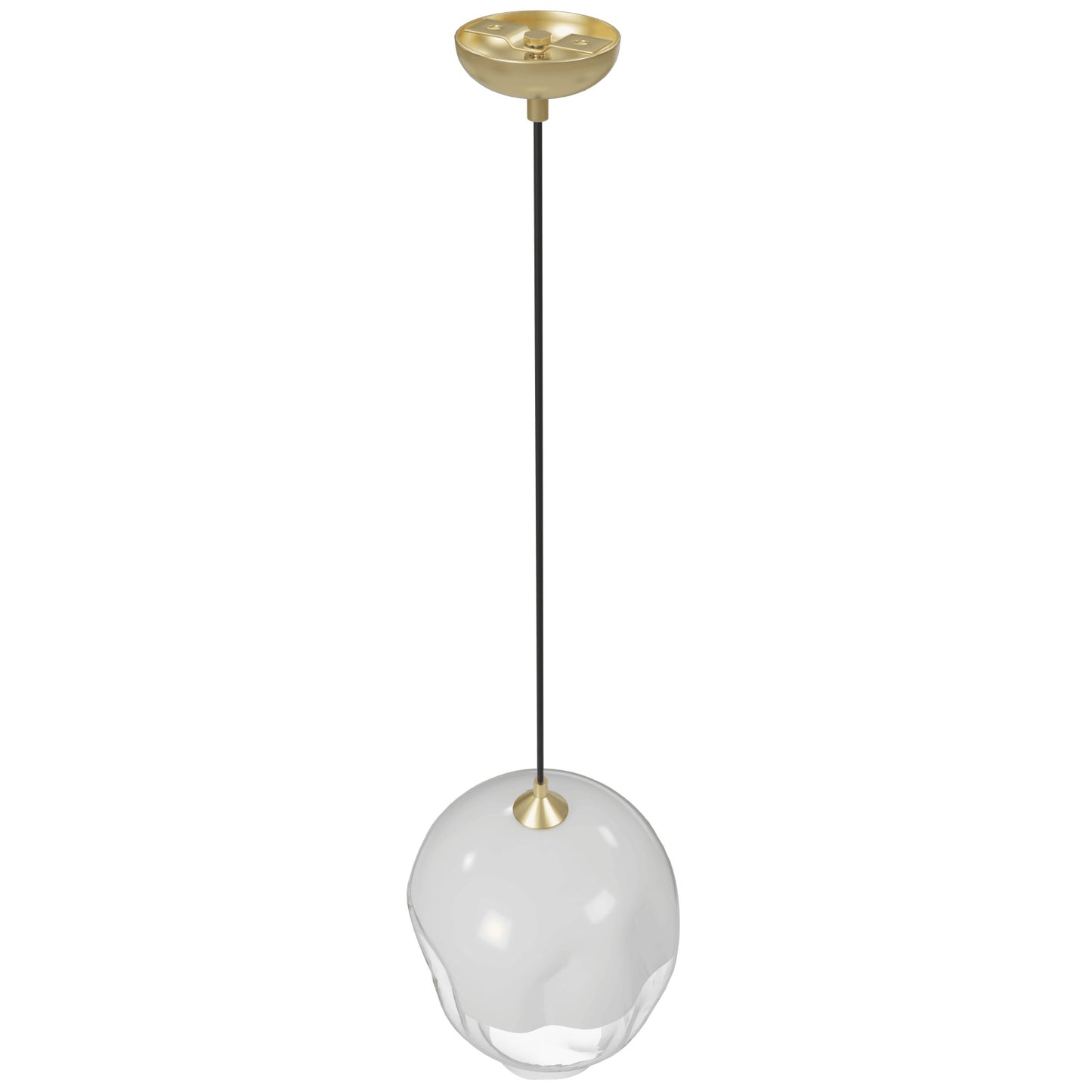 Sonoma Ave 1-Light 9.8" White & Clear Globe Pendant Light