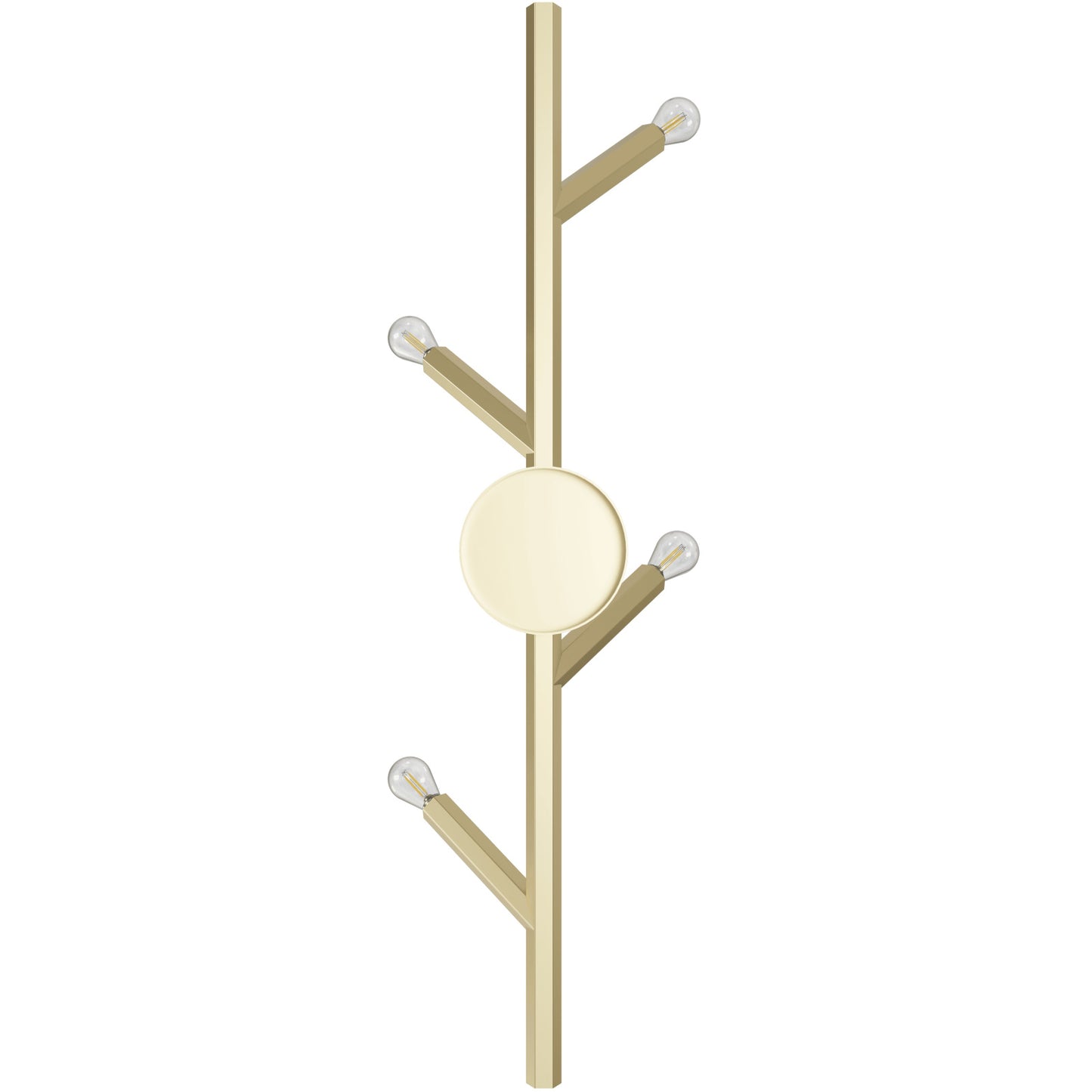 The Oaks Brushed Brass 4-Light Modern Branch Wall Sconce