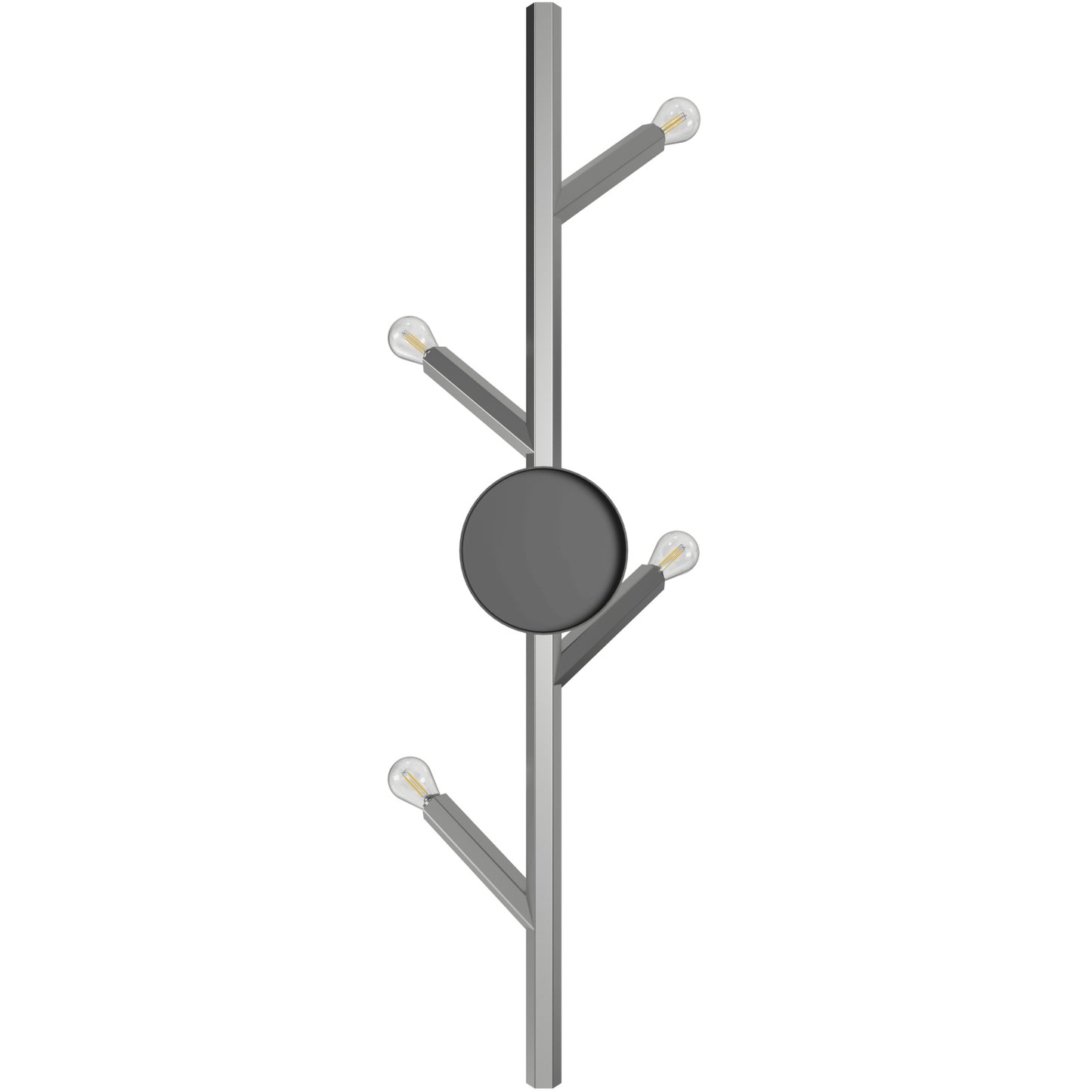 The Oaks Polished Nickel 4-Light Modern Branch Wall Sconce