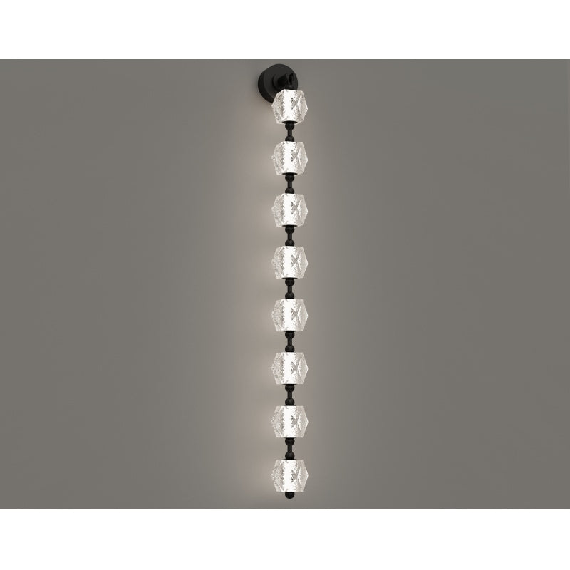 Beluga 8-Light Modern Black LED Wall Sconce