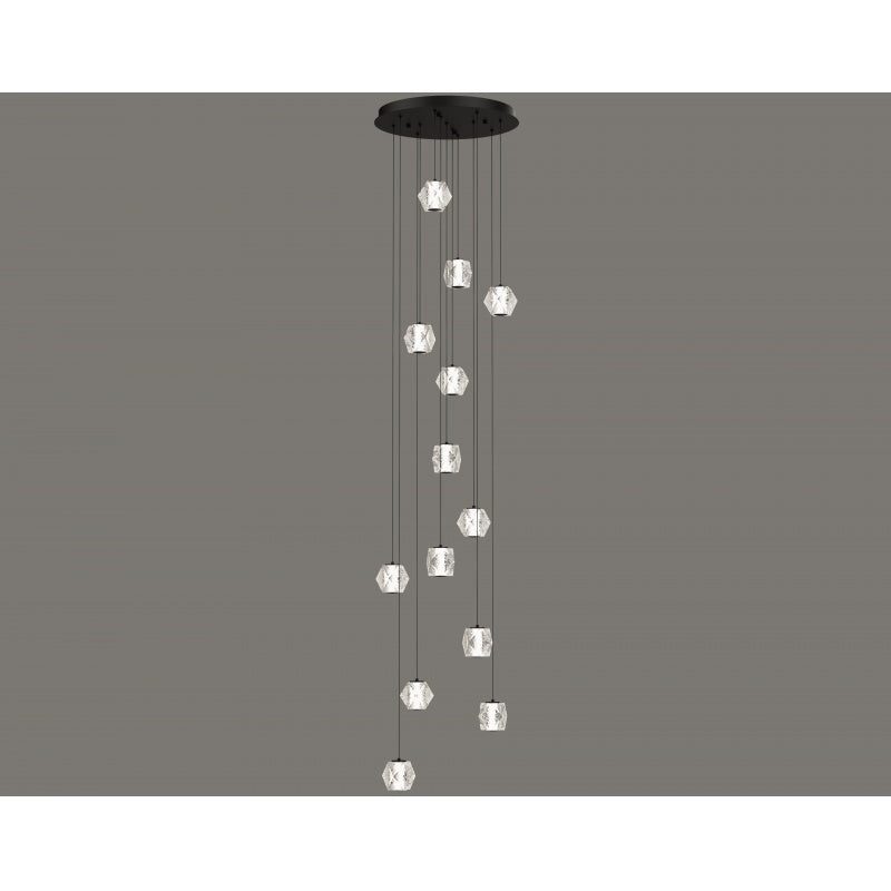 Beluga 13-Light Modern Black LED Pendant Light
